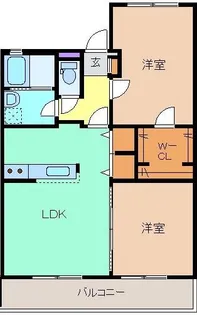 リバージュ・ワタラセ【1階】の間取り