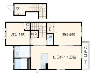 オキノプレミア【2階】の間取り