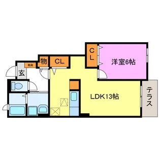 ディオーネ・ジエータ甲南【1階】の間取り