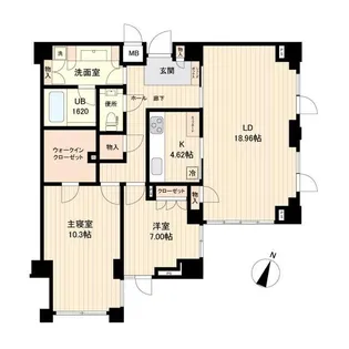 エスティメゾン白金台【1階】の間取り