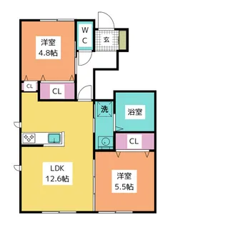 ローズガーデン【1階】の間取り