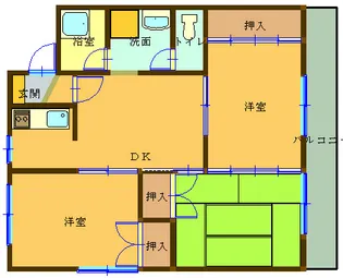 パークハイツ水口【1階】の間取り