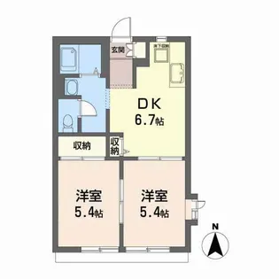 ディアスK【1階】の間取り