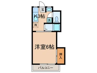 ハイツ松風【1階】の間取り