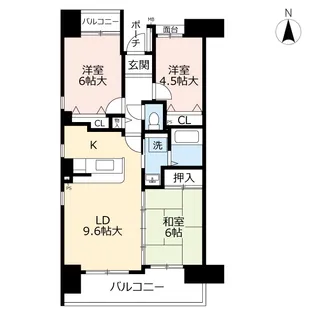 URアーベインルネス片野【2階】の間取り