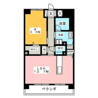 高畑T-2マンション【10階】の間取り