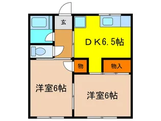 シャトーヤスミマンションB棟【1階】の間取り