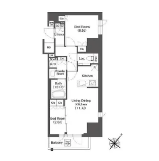 レフィールオーブ代々木【3階】の間取り