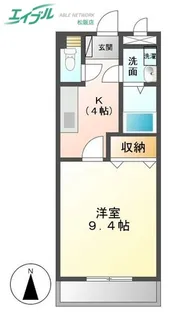 メゾンアムールII【2階】の間取り
