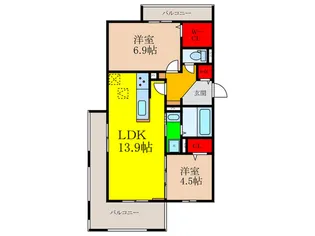 Rencontre茨木【2階】の間取り