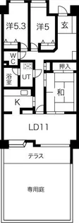 エクセレンス志賀本通【1階】の間取り