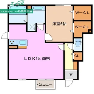 ヴィレッジ・エモンV【1階】の間取り