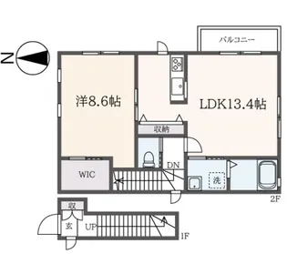 シャルム明大前【2階】の間取り