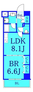 ジーコンフォートウエスト新横浜【9階】の間取り