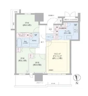 幕張ベイパークライズゲートタワー【12階】の間取り