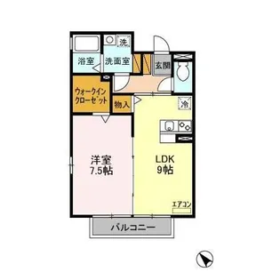 ラテル・コート並木 E【1階】の間取り