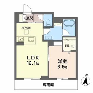 ノルディア野田【1階】の間取り