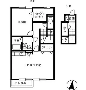 ルーチェI【2階】の間取り