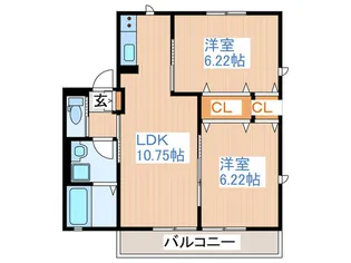 グランハイム富沢【2階】の間取り