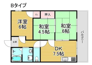 シティパレス廣嶋【3階】の間取り