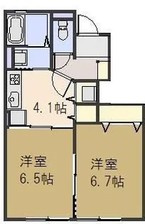 ビアンキ花崎 A【1階】の間取り