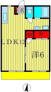 エスケイハイム【1階】の間取り