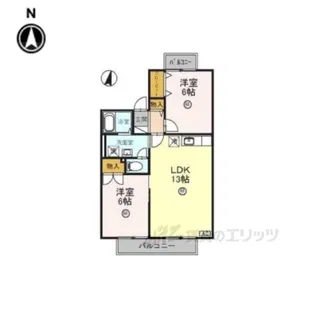 プリシェール【2階】の間取り