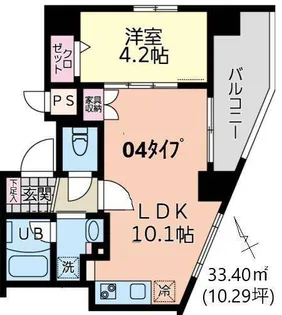 イーストサイド【4階】の間取り