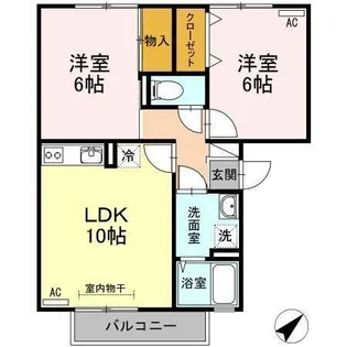 エスポワール松本 B棟【2階】の間取り