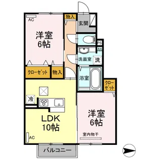 イーグルネストA【1階】の間取り