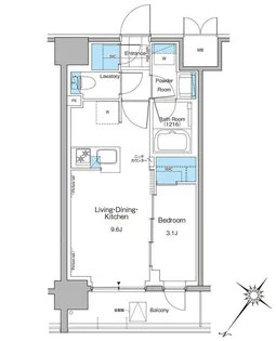 ルフォンプログレ西大井プレミア【9階】の間取り