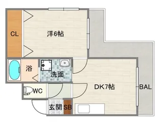オークコート殿辻【3階】の間取り