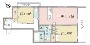 (シニア限定)ヘーベルヴィレッジ武蔵新田【4階】の間取り