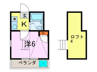 第7小野ハイム【2階】の間取り