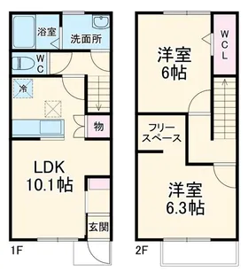 Maisonette land 弥富駅の間取り