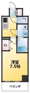 レジュールアッシュ北大阪GRAND STAGE【4階】の間取り