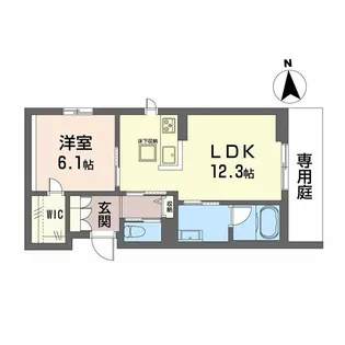 グランフィール【1階】の間取り
