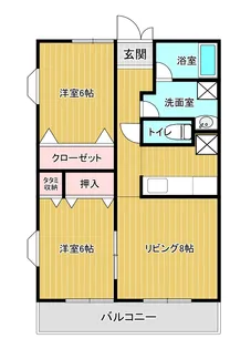 ベルビュー習志野台A【1階】の間取り