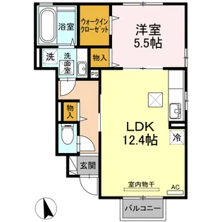 アリエッタ秋根II【1階】の間取り