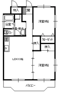 サンシティ雅【3階】の間取り
