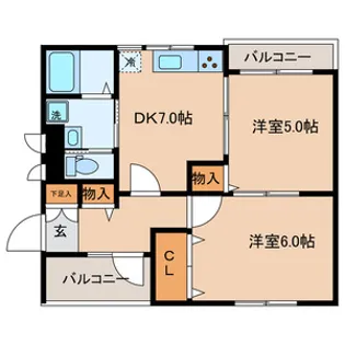 サンレジデンス【4階】の間取り