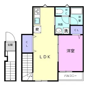 TJ杭ノ瀬II C棟【2階】の間取り