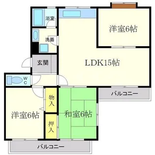 シティコーポEY【1階】の間取り