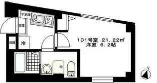 b’CASA新大橋【1階】の間取り