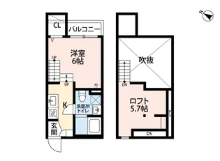 CRASTINE大橋【1階】の間取り