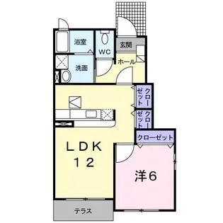 メゾンブリアンII【1階】の間取り