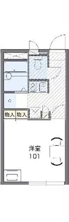 レオパレスカルーナ【2階】の間取り
