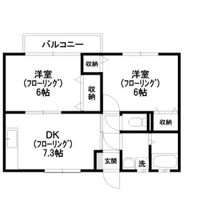 シャンブルクレールII【2階】の間取り