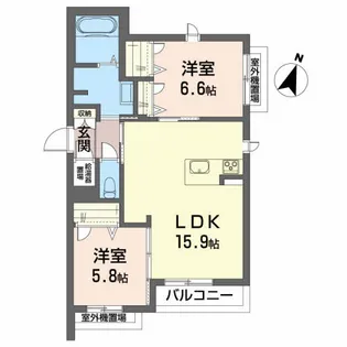 メゾンマスト名須川【3階】の間取り