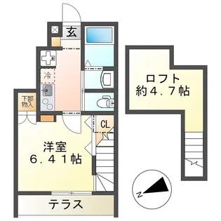 アプリコット宮下町【1階】の間取り